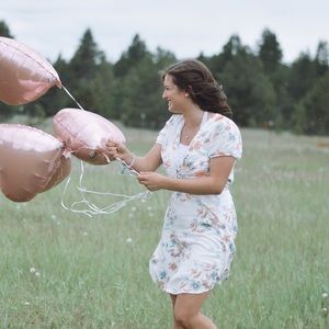 white floral Lulus dress